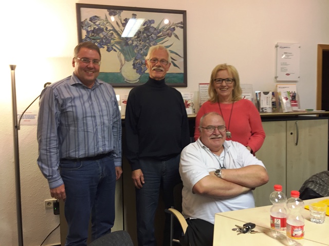 V.l.n.r: Wolf Kulawik, Manfred Döhn, Martin Hillen, Hildegard Klose